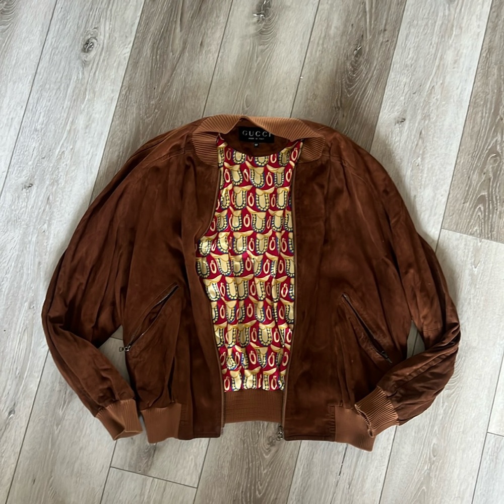 AUTHENTIC Gucci Suede Bomber Jacket